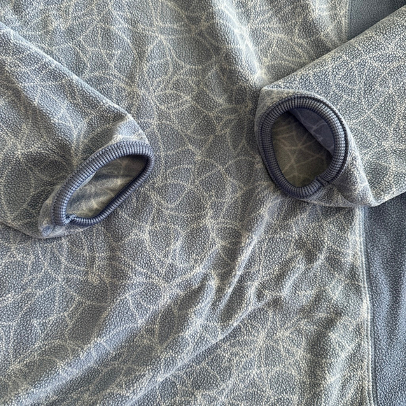 Women's Columbia Blue & White Patterned Fleece 1/4 Zip Sweatshirt XL Outdoor - Picture 6 of 8